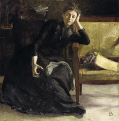 Porträt der schwedischen Malerin Eva Bonnier, 1889